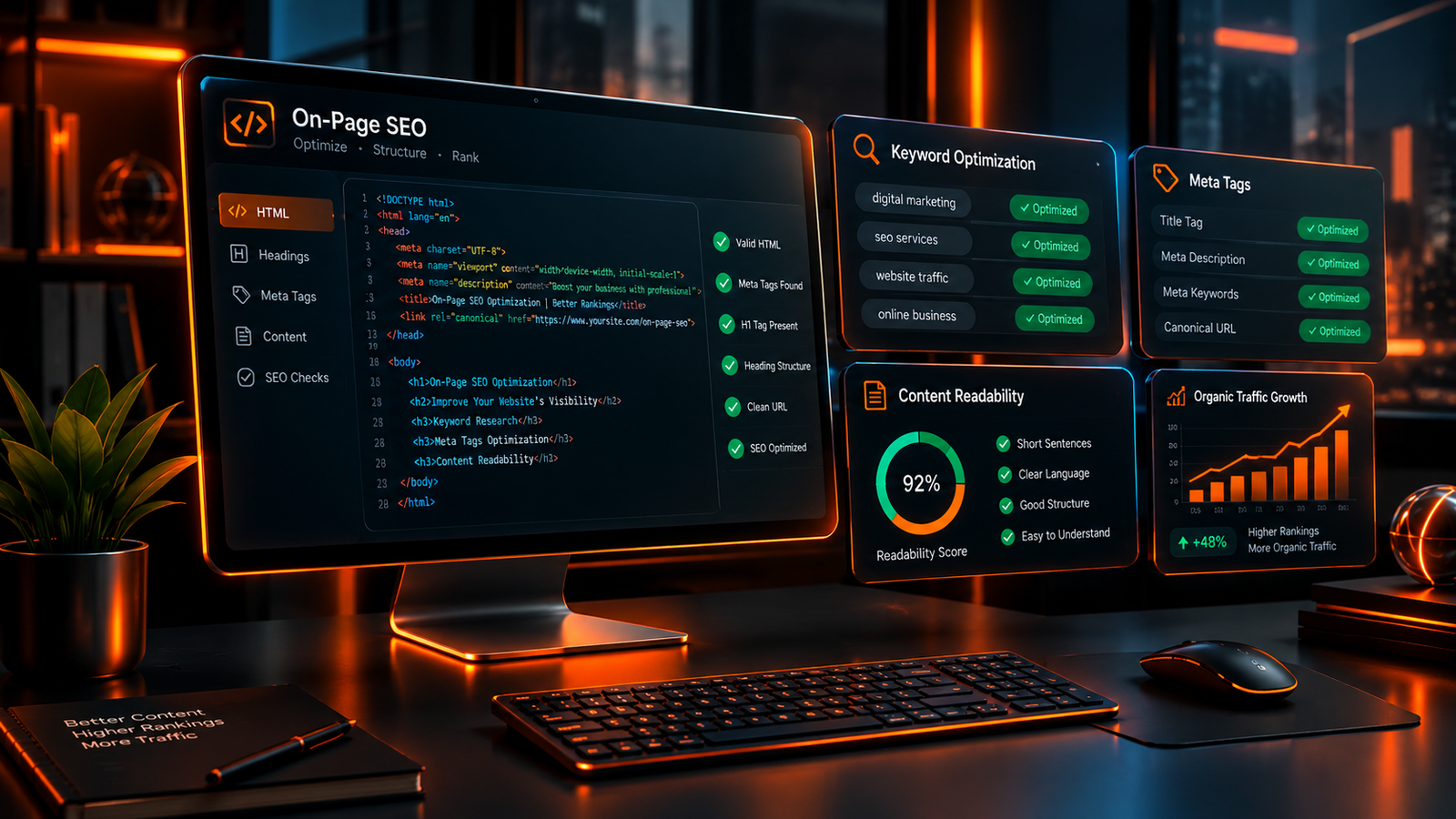 On-Page SEO Performance Dashboard
